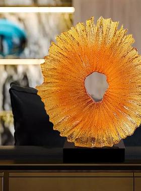 简约现代家居创意透明树脂雕塑摆件酒店样板房玄关客厅软装艺术品