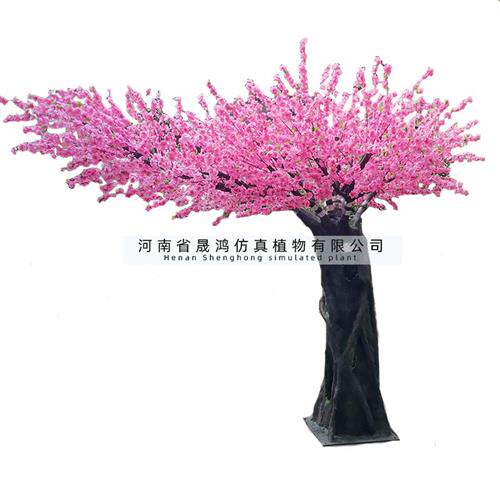 仿真桃花树樱花树室内仿真花树装饰影视桃花树道具仿真树晕头厂家