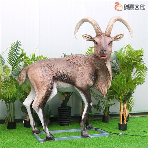 仿真动物户外景观游乐园主题园电动机械模型会动会叫山羊
