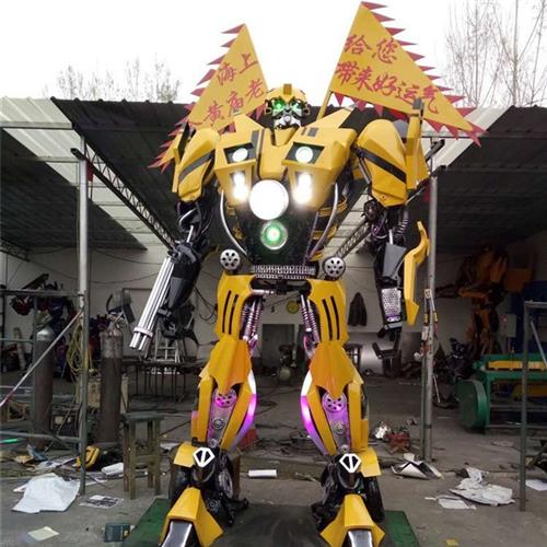 工厂供应户外电动大黄峰模型活动展览擎天柱变型金刚机器人雕塑
