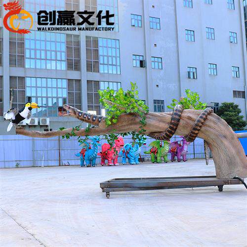 萌宠乐园仿真动物模型主题园区动物模型雕塑动物园动物蛇场景打造