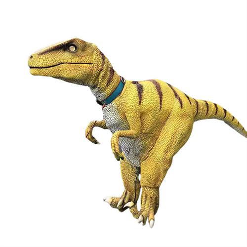 定制仿真恐龙表演衣服迅猛龙皮套景区舞台影视表演道具引流