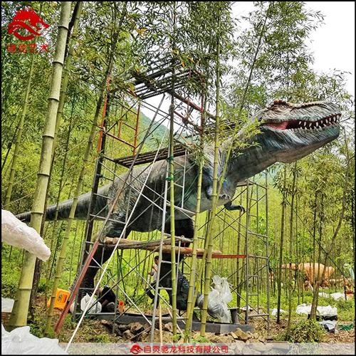 仿生活体动态恐龙景观机械会动会叫大型恐龙模型仿真机模制作工厂