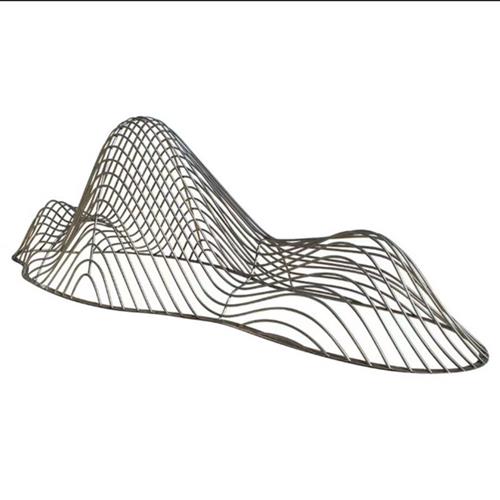 不锈钢镂空假山雕塑户外铁艺切片金属管状山形售楼处水池景观小品