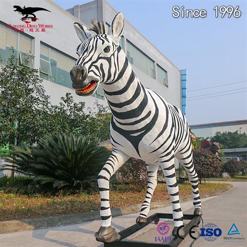仿真动物斑马粘毛自贡大型动物模型厂家制作生产机械电动模型