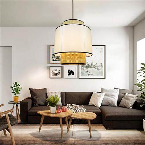 厂家直供布艺吊灯中式餐厅咖啡馆民宿藤艺灯日式布艺吊灯可定制,家装灯饰光源,客厅吊灯,淘宝优惠券,粉丝福利购,淘宝优惠卷