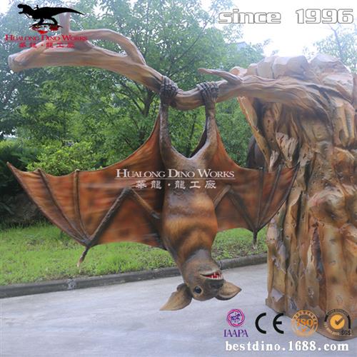 动物模型仿真动物枯树倒挂蝙蝠厂家直销户外主题乐园人气打卡摆件