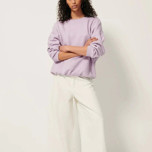 复古经典 杂色抓绒宽松卫衣时尚 休闲上衣 葡萄牙针织纽扣式 Sessun