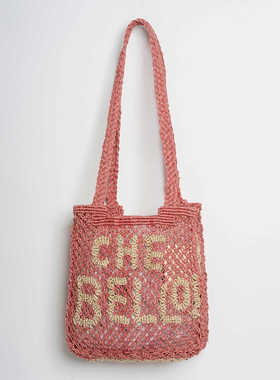 The Jacksons独家正品时尚百搭手工编织草编包海边度假出游单肩包