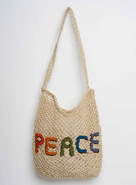 The Jacksons 小众百搭法式手工编织草编包度假出游单肩手提包女