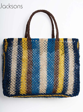 The Jacksons 法式手工编织包女2025新款度假风草编包单肩手提包