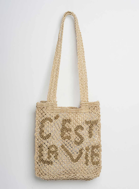 The Jacksons 设计师联名款手工编织草编包度假出游大容量手提包