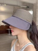 防紫外线遮阳帽大帽檐显脸小女款 新款 夏季 渔夫帽出游逛街百搭草帽
