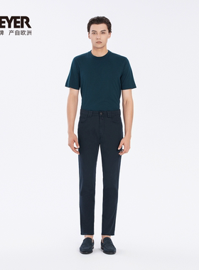 MEYER德国迈雅  高弹轻薄蓝色五袋牛仔裤男裤修身版19455-ZURICH