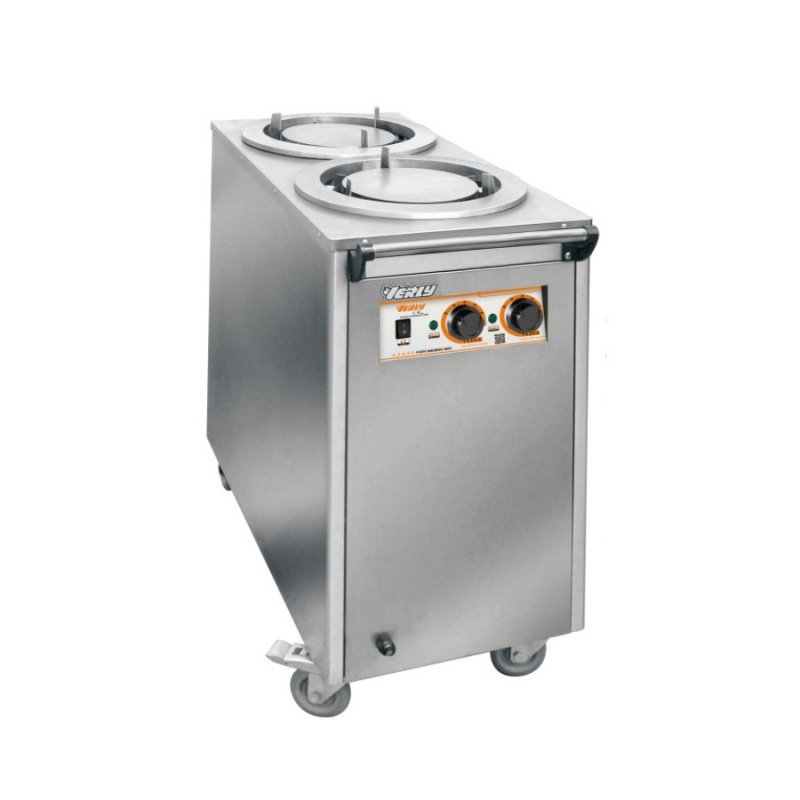 广州汇利VPW-82双头暖碟机带脚轮保温车保温菜碟车