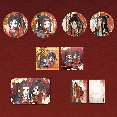 《魔道祖师》动画 烛影摇红系列 徽章明信片魏无羡蓝忘机周边