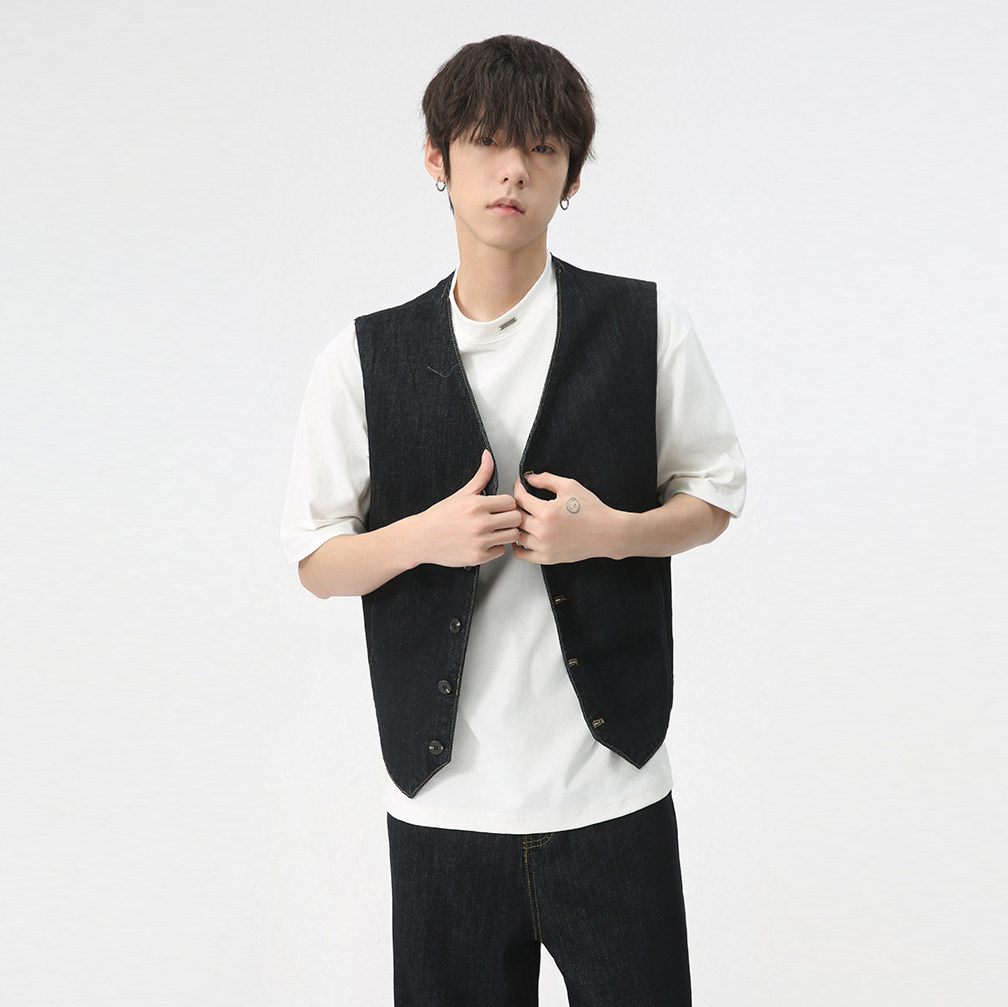 WEENISW英伦风复古无袖马甲青少年休闲潮流百搭外穿街头痞帅上衣,男装,常规马甲,淘宝优惠券,粉丝福利购,淘宝优惠卷