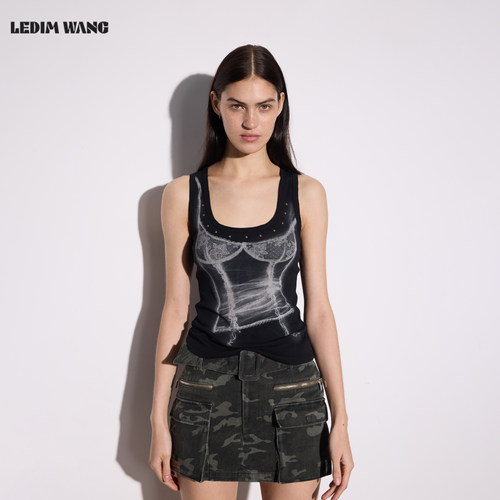 LEDIMWANG性感蕾丝手绘背心吊带