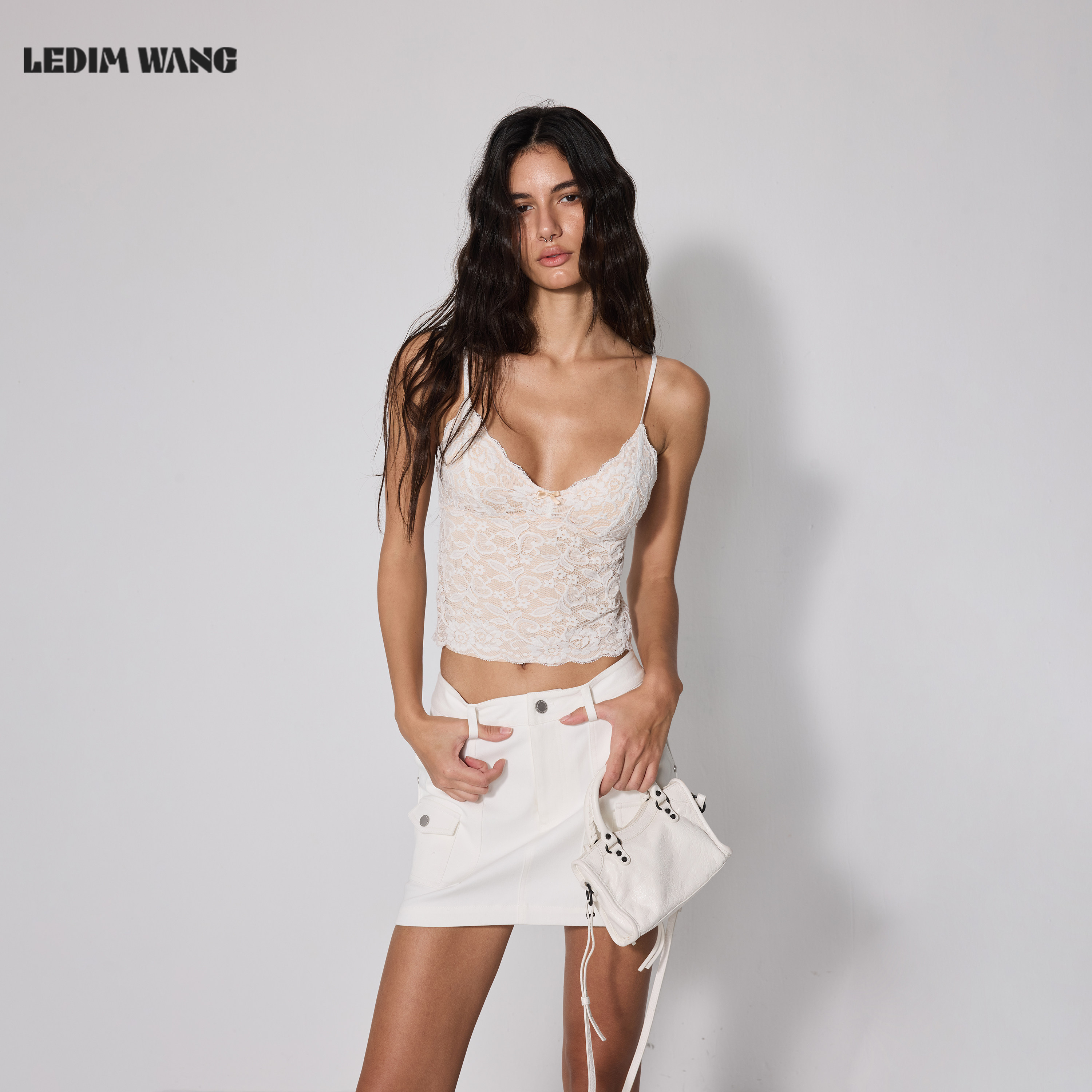 LEDIMWANG蕾丝网纱内搭背心吊带图片