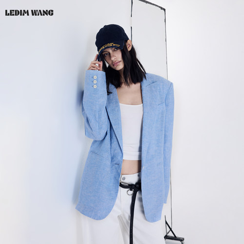 LEDIMWANG蓝调亚麻西装