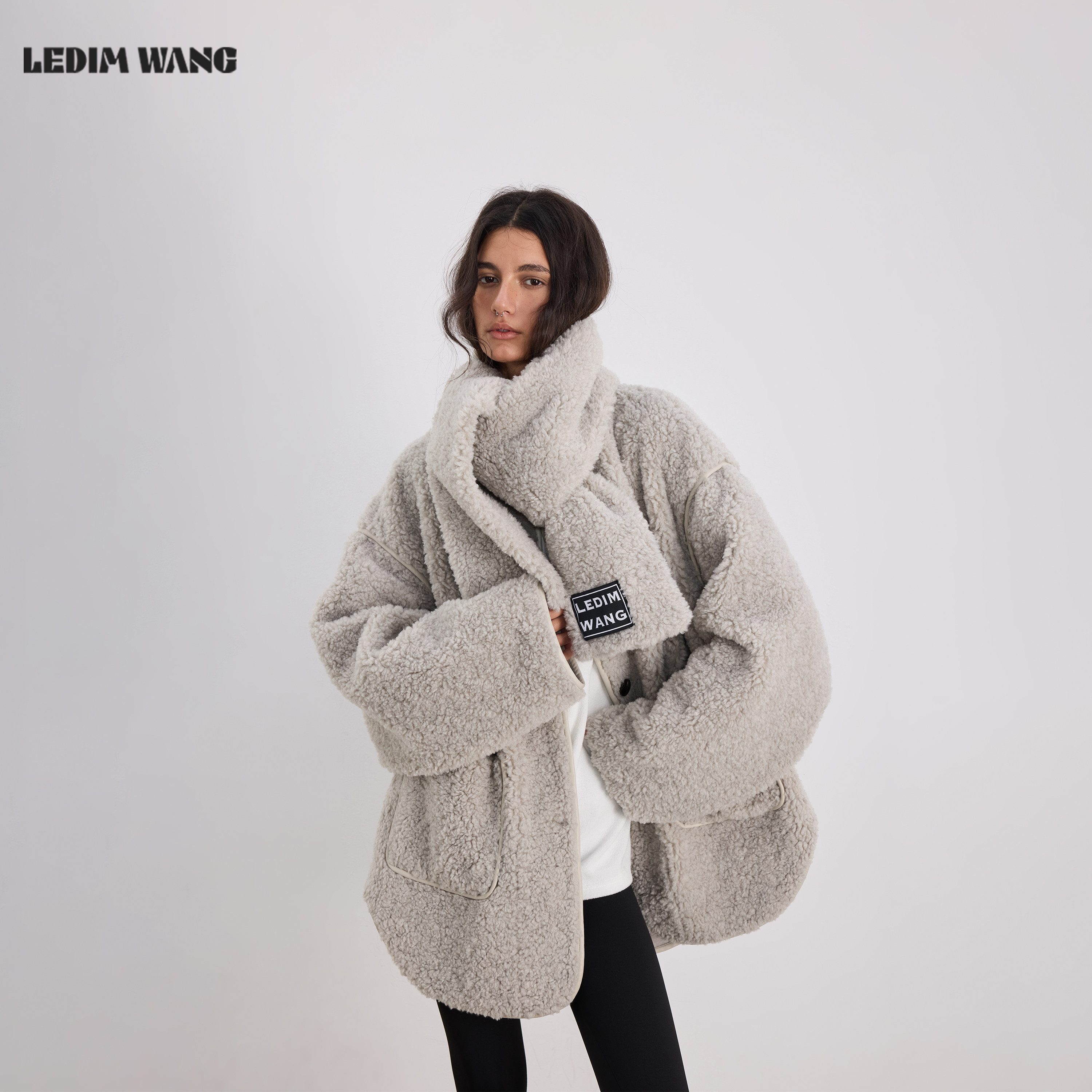 LEDIMWANG水貂灰环保皮草