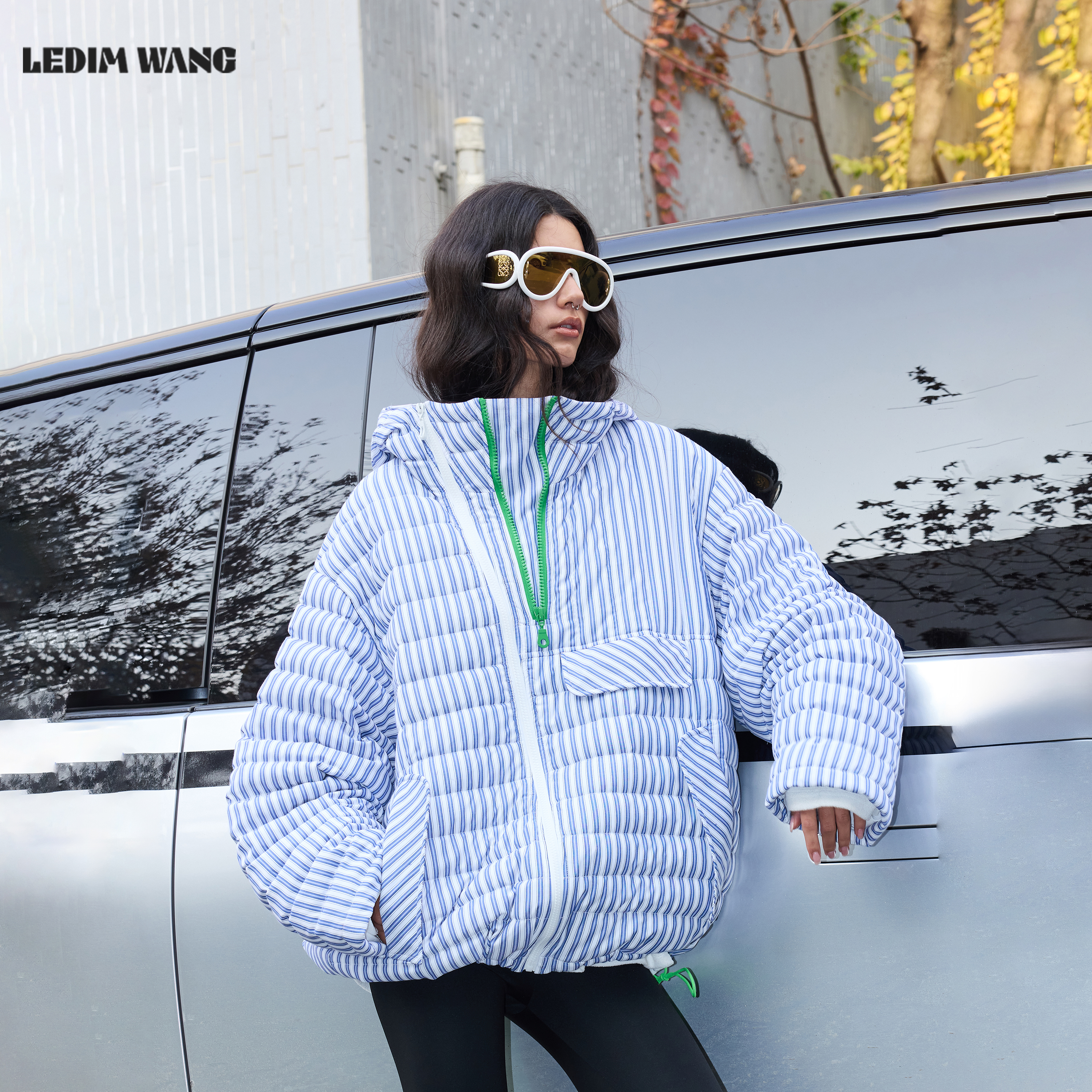 LEDIMWANG白鹅绒龟背排骨羽绒服