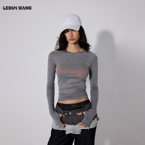 LEDIMWANG绵羊毛修身针织衫女