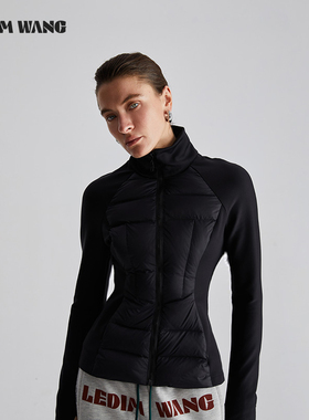 【明星同款】LEDIM WANG轻薄羽绒服女秋冬新款修身短款外套白鸭绒