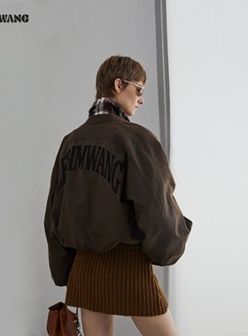 【明星同款】LEDIM WANG琥珀流光羽绒服女2025冬新款棕色鹅绒外套