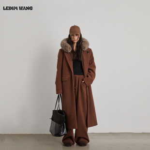 LEDIM 红标慵懒外套 WANG巴恩风摇粒绒针织大衣女25秋冬新款
