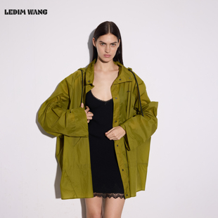26早春新款 LEDIM 女款 防晒冲锋衣外套防晒指数UPF50 绿色 WANG时尚