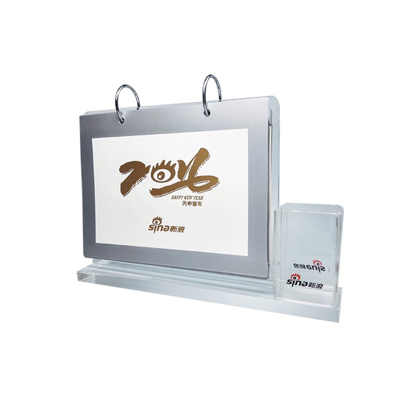 厂家拍立得压克力相簿架压克力台卡相框摆台6寸办公笔筒相簿