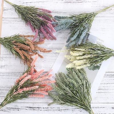 好货Beautiful Artificial Lavender Flowers Foam Wheat Artific