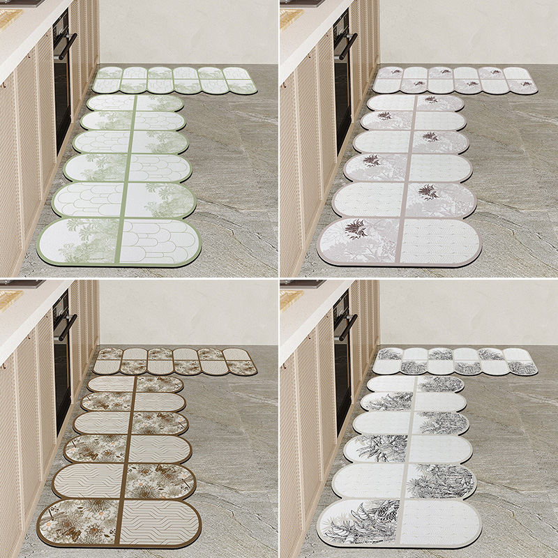 长条厨房地垫防滑防油吸水可擦地毯硅藻泥卫生间浴室门口耐脏脚垫