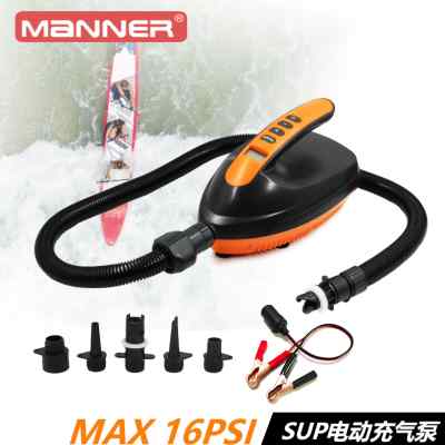 车载12V电动充气泵桨板直立板皮划艇冲锋舟橡皮艇充气船打气泵