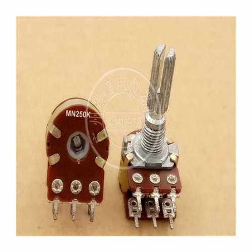 台产 双联平衡电位计 MN250K[ 带中点]  中间回零 25MM花柄