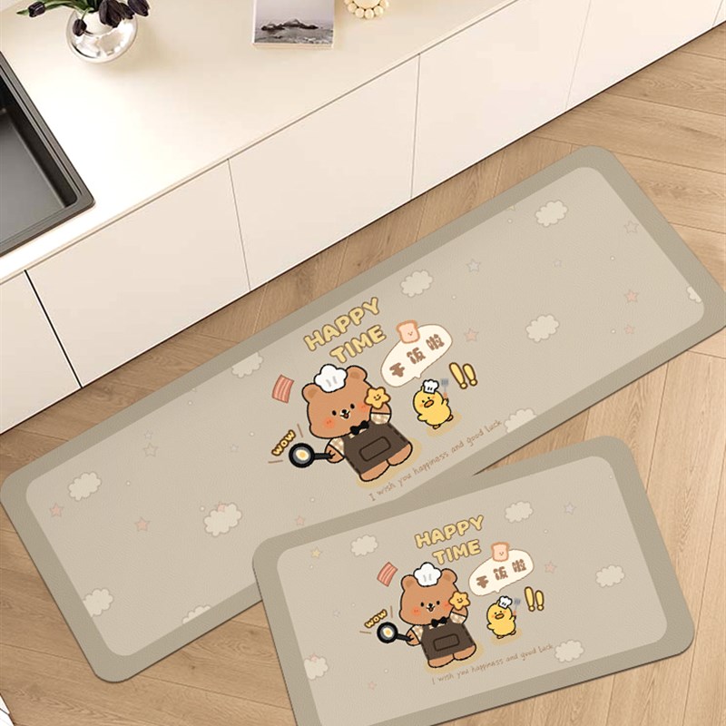 厨房专用地垫防滑防油可擦免洗地毯脚垫浴室厕所化妆室吸水地垫