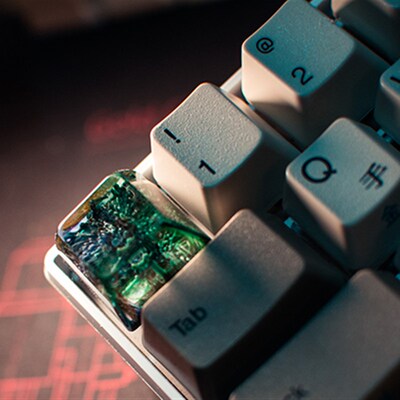 好货ESC Keycap Unique Forest Landscape Keycaps Resin Wood Ha