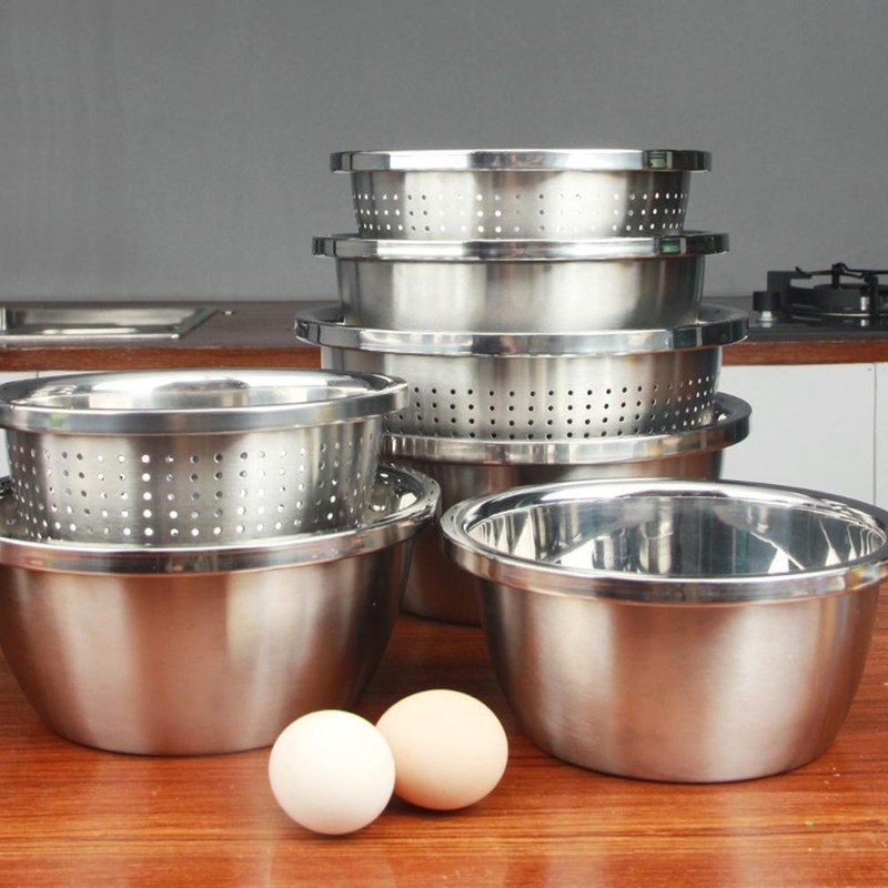 304 Stainless Steel Thicken Colander Strainer Basin Cooker