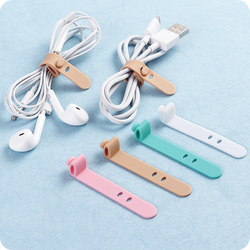 好货Wholesale 4PCS Silicone Cable Winder Earphone Data Line