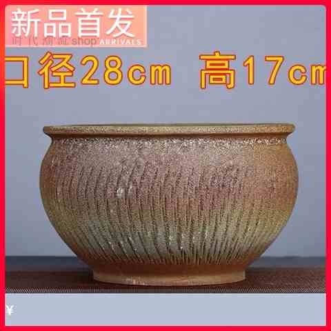?促销粗陶大号老庄桩花盆手拉欧式法师陶罐透气多肉陶瓷花器包邮