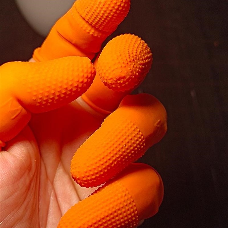 护指指头穿串大尺码保护套手套矽胶手指套薄膜防磨纹绣胶皮切菜美