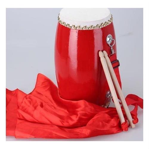 成人14cm腰鼓牛皮木质双排钉腰鼓秧歌舞蹈广场舞包邮