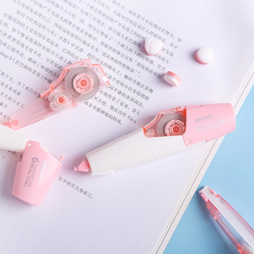 好货Mohamm 2+1 5mm*6m White Out Correction Tape Pen with 2 R