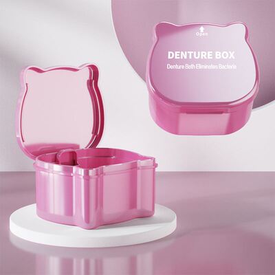 极速Case with Strainer Basket False Teeth Cleaning Leakproof