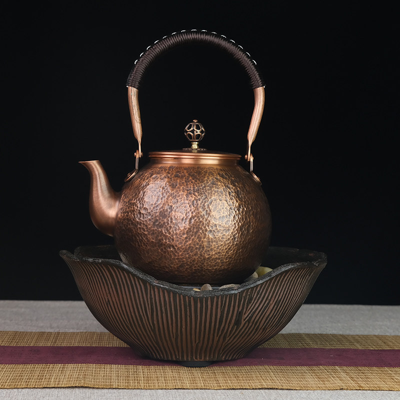 好货铁壶铸铁泡茶老岩泥电陶炉煮茶炉静音复古茶艺炉铜壶烧水壶煮