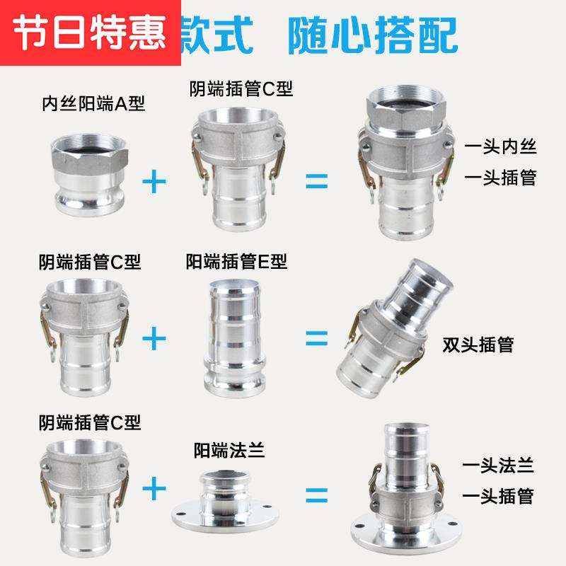 铝R合金快速接头CA型阴阳端公母头油罐车卸油口软管接头水泵快接