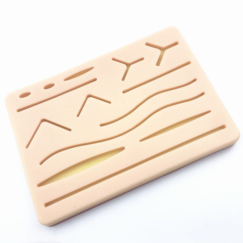 Y Traumatic Skin Suture Training model Pad with Wound silico