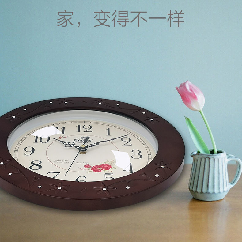 好货挂钟客厅2023新品简约现代静音机芯木质创意艺术装饰挂墙石英