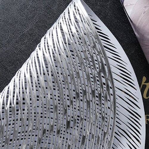 好货2 PCS Decorative Table Mat Simple Spiral Design Thick Ro